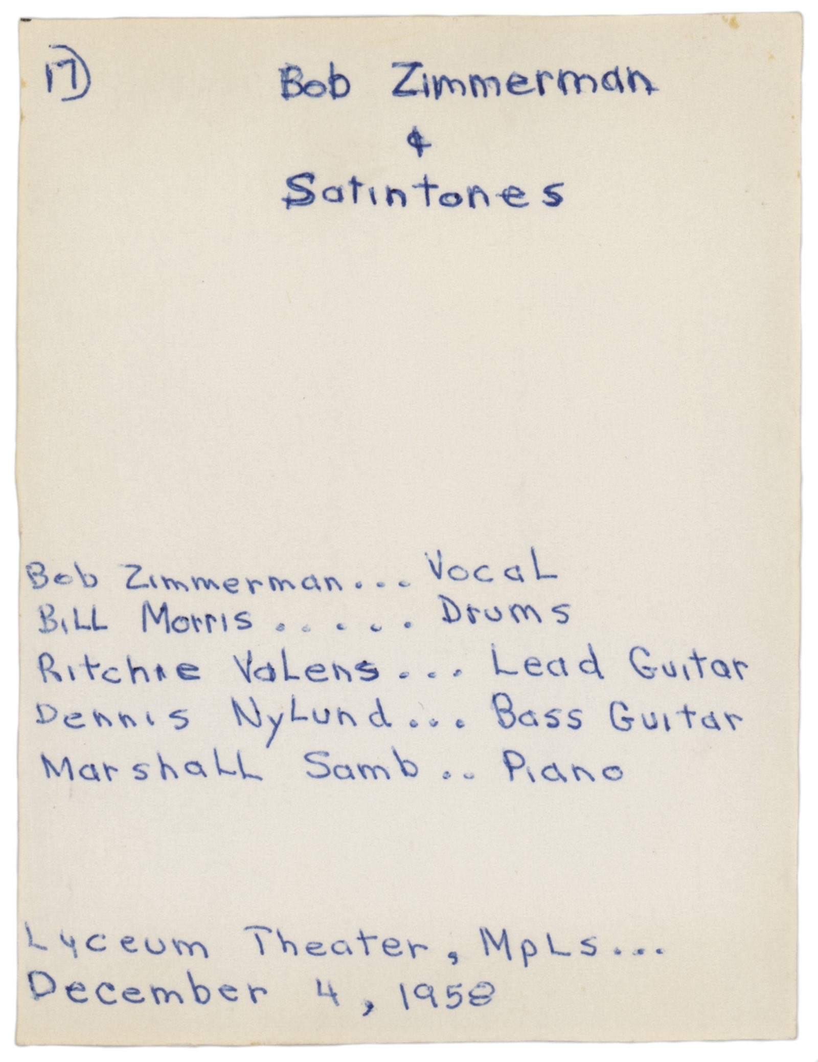 8002. Bob Dylan Signed and Annotated Photograph  Estimate: $2,500+