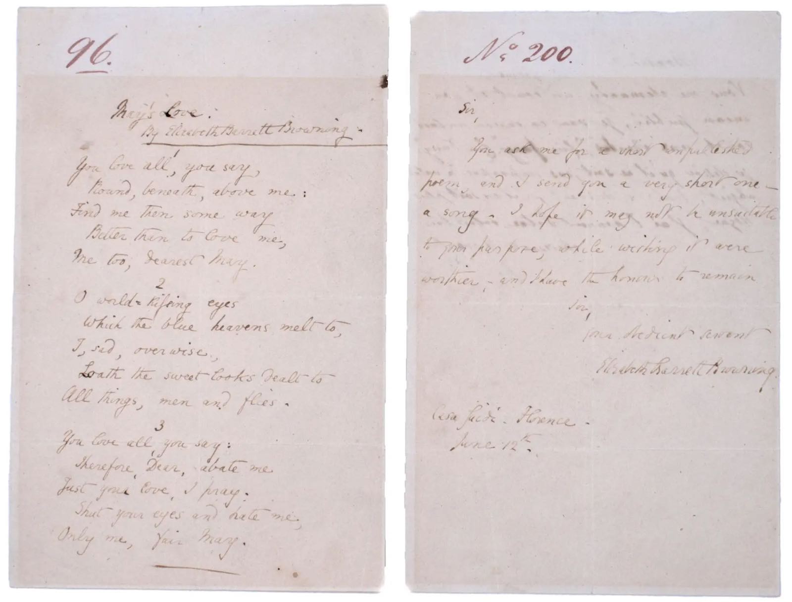 May's Love by Elizabeth Barrett Browning
