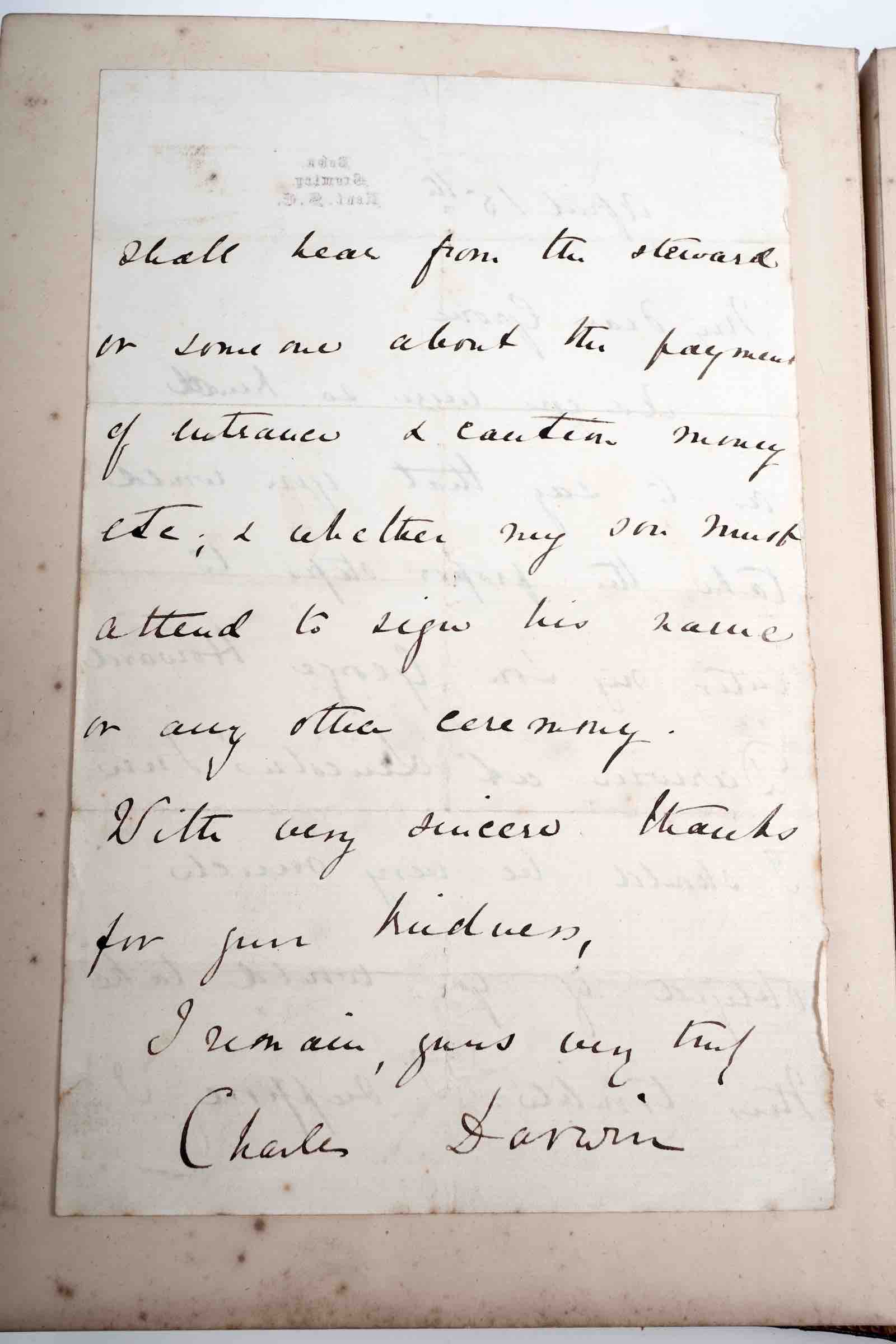 The Darwin letter