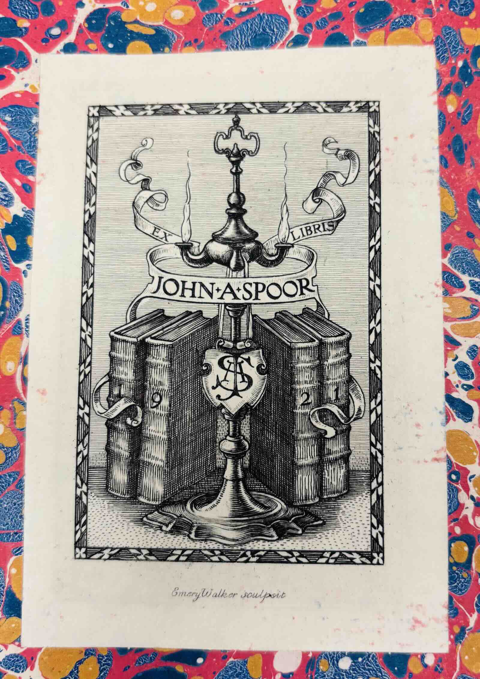 John A Spoor's bookplate