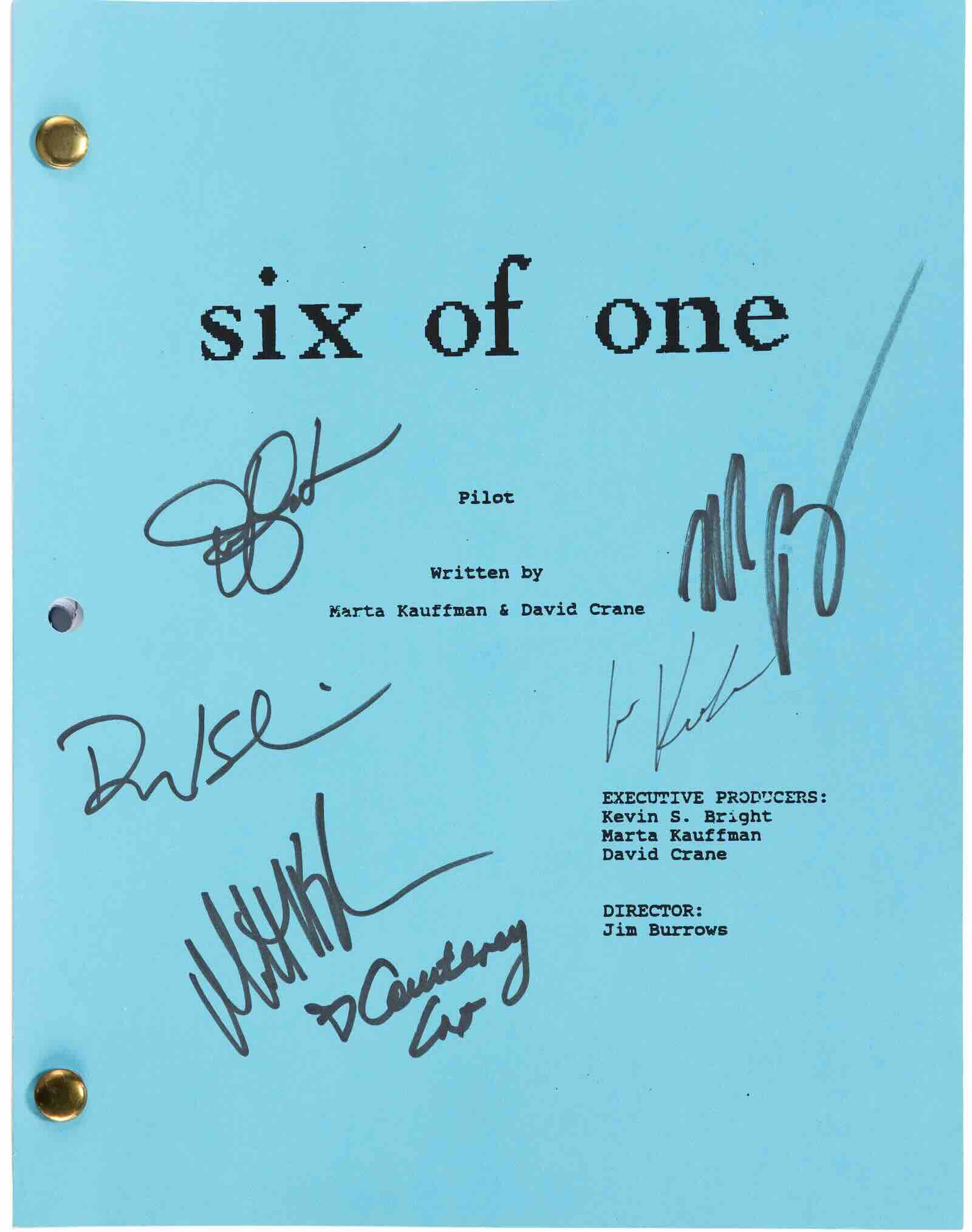 Six of One pilot script signed by the cast