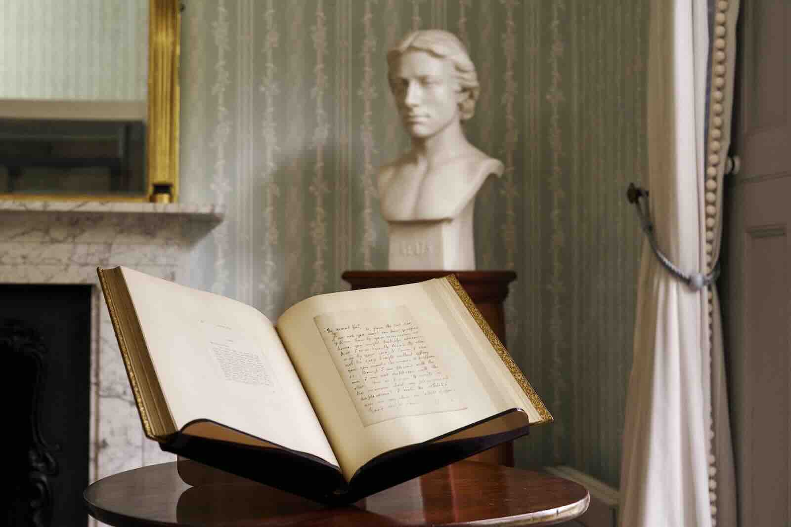 The Keats volume at Keats House in Hampstead, London