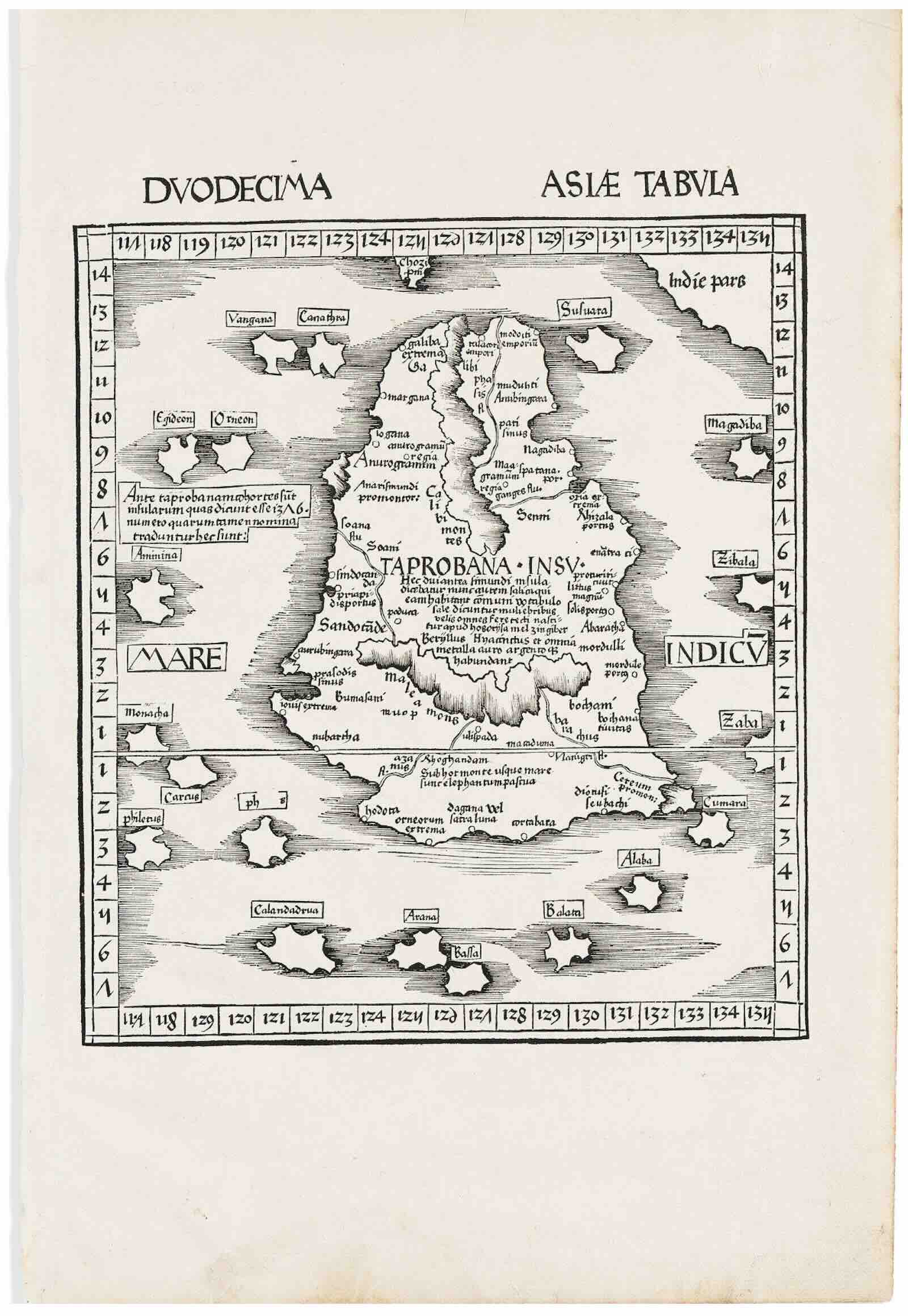 Duodecima Asiae Tabula, Martin Waldseemuller, Strassburg, 1513