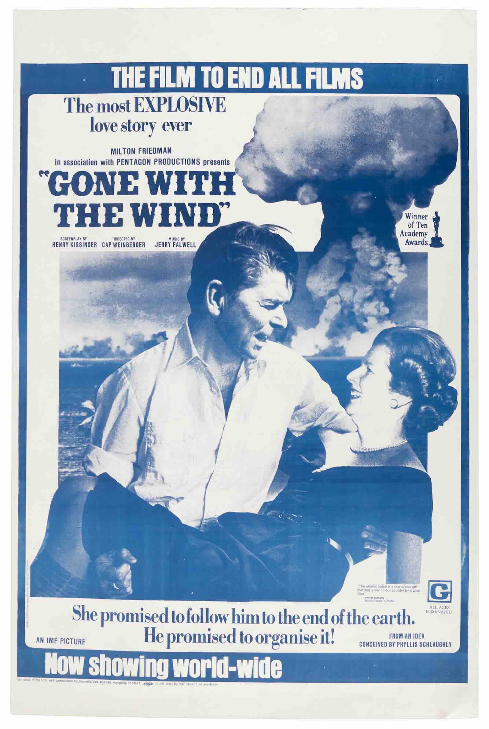 Gone With The Wind Anti-Nuke Poster by Bob LIght and John Houston