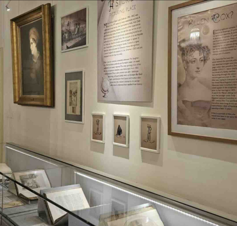 A section of the exhibition at Chawton House