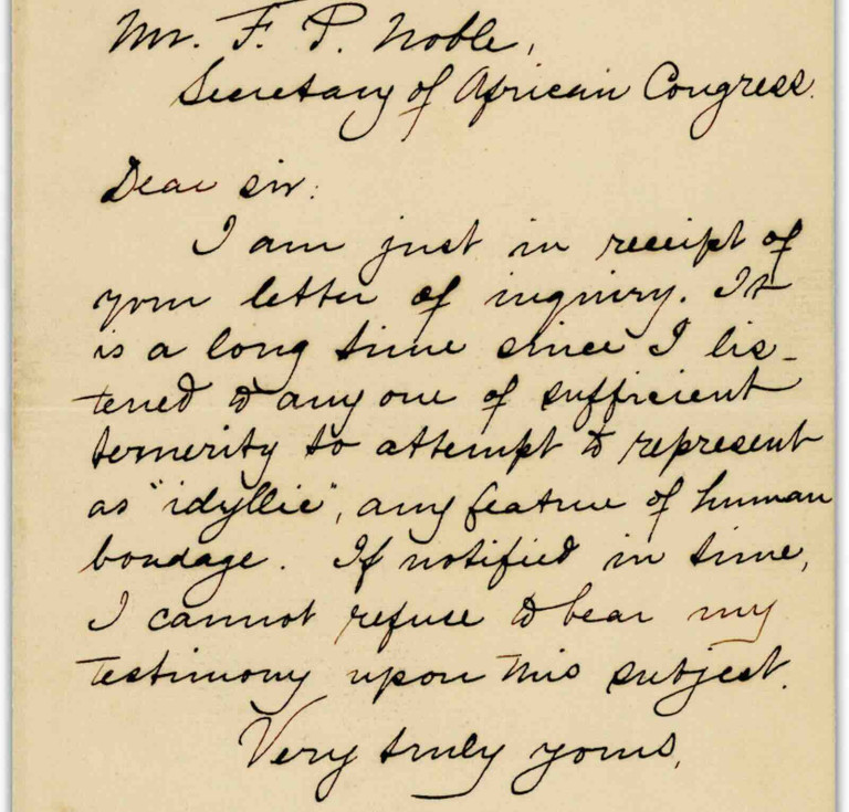 The Frederick Douglass signed letter