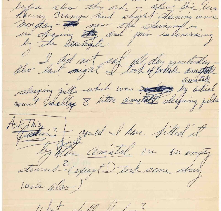 Marilyn Monroe letter about a recent pregnancy