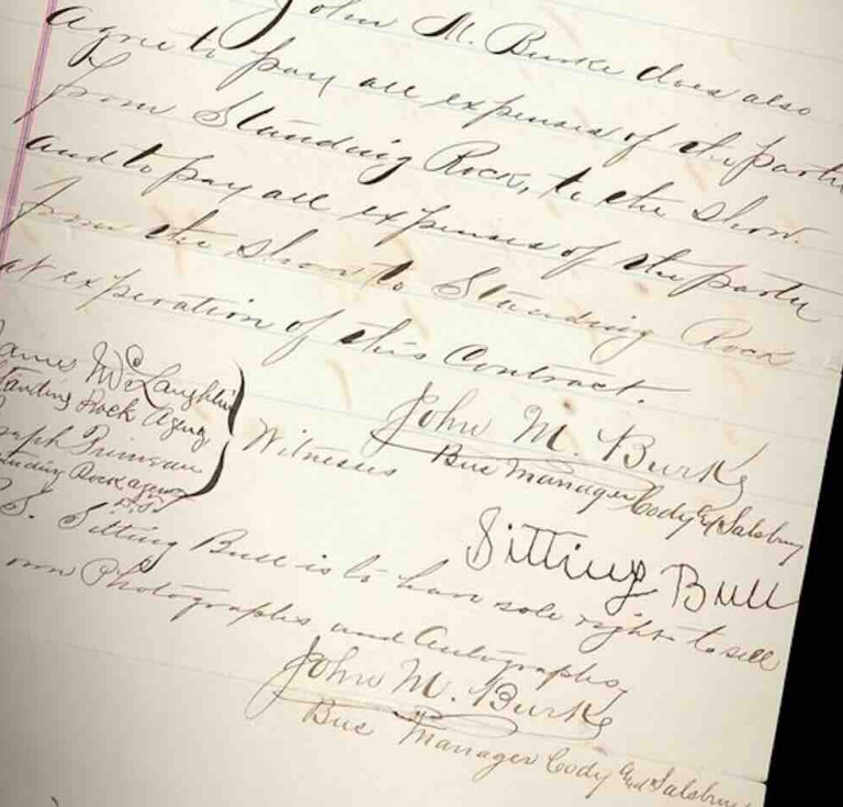 Detail from the Sitting Bull contract