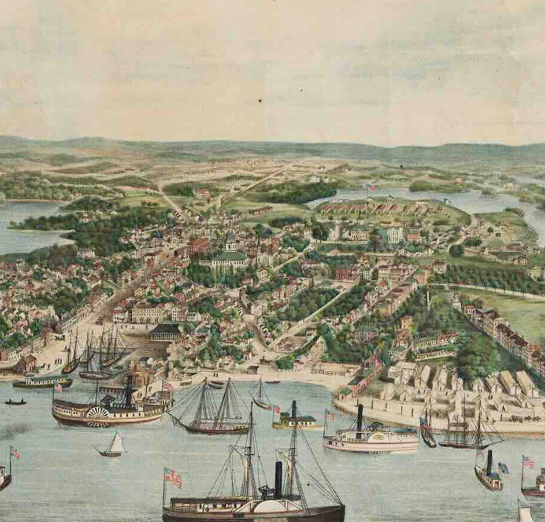 Bird's Eye View of the City of Annapolis, MD. New York, 1864