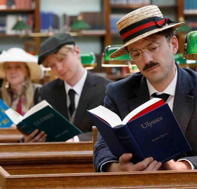 Actors dress as characters from Ulysses by James Joyce