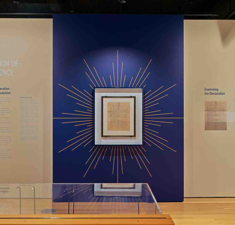 The Declaration of Independence: Long Trail to Liberty installation photo