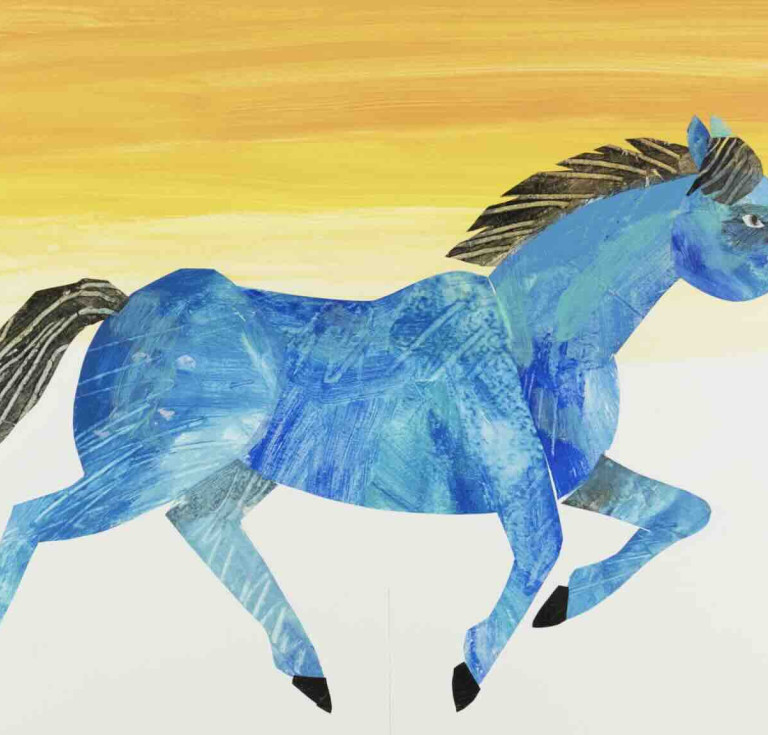 Eric Carle, illustration for The Artist Who Painted a Blue Horse