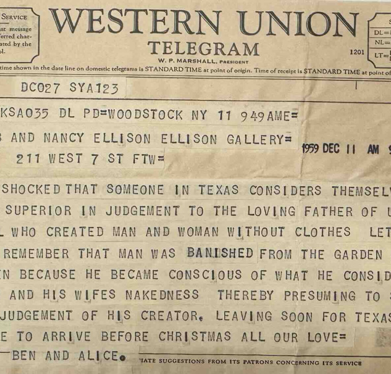 A telegram from the archive